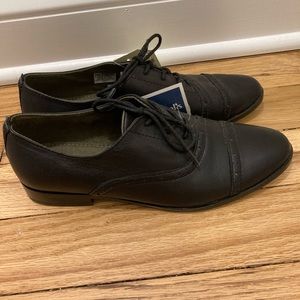 Toms Lace-Up Oxford Saddle Shoe - Brand New - Black, Size: 7
